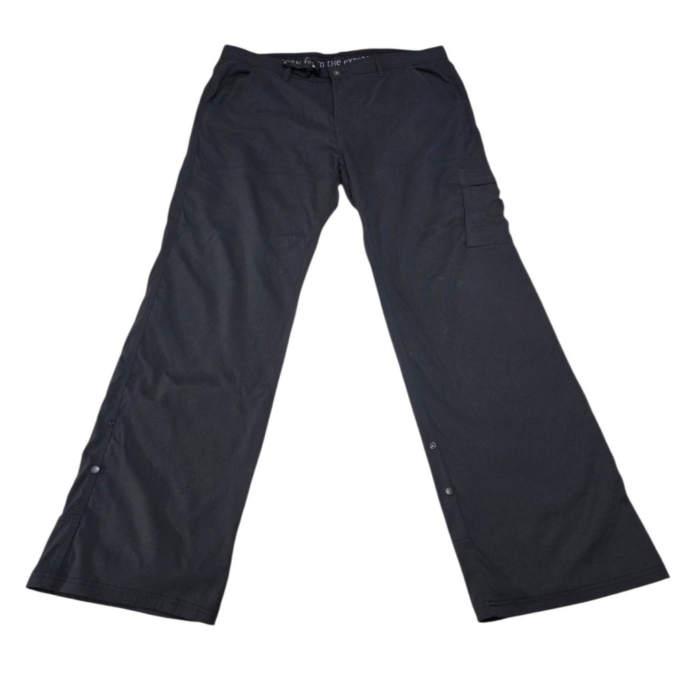 Prana‎ Zion Mens Hiking Pants Black XXL Long 34L Stretch Cargo Outdoor RN124977